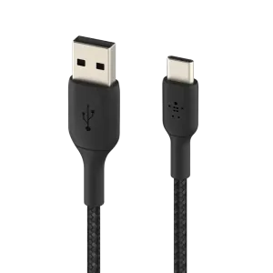 Belkin (CAB002BT1MBK) BoostCharge USB-A to USB-C Charge Braided Cable - 1m - Black