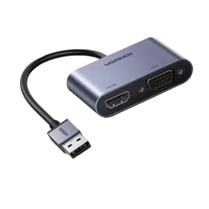 UGreen (20518) CM449 USB3.0 To HDMI1.3b and VGA Converter - Space Grey