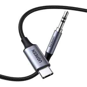UGreen (20192) USB-C To Audio 3.5mm Jack Adapter Braided Cable (M-M) - 1m - Black