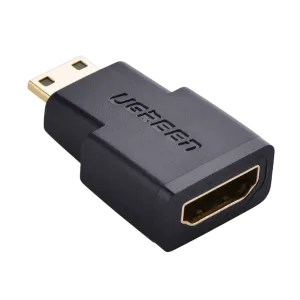 UGreen (20101) MiniHDMI to HDMI 4K Adapter Converter (M-F) - Black