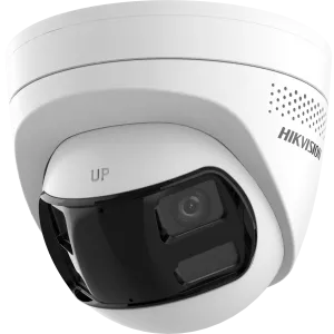 Hikvision (DS-2CD1363G2P-LIUF/SL) Dual-Lens Stitching Camera-Hybrid Light-Two way Audio- 6MP- Black