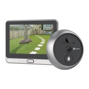 EZVIZ (CS-DP2C) Wire free Peephole Doorbell - 2MP -15fps full HD - 4.3'' Color Screen - Silver