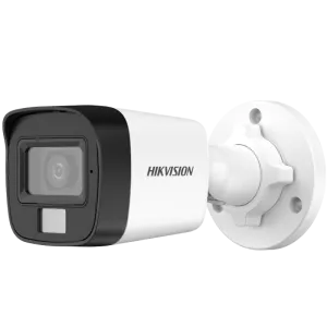 Hikvision (DS-2CE16K0T-LPFS) 2.8mm 3K Smart Hybrid Light Fixed Mini Bullet Camera, Mic - White
