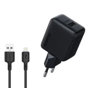 Oraimo (OCW-5184E+L53) Cannon 18S 18W USB-A  AC Adapter/Charger - Cable Lightning to USB - Black