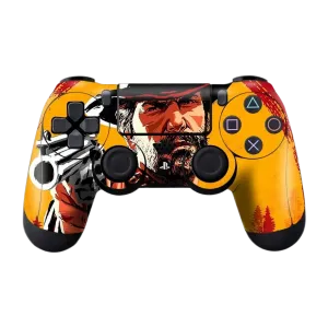 Sony (CUH-ZCT2E) Compatible DUALSHOCK 4 Wireless Controller for PS4 - Red Dead II Edition - Black