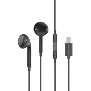 Promate (Lumisound) Wired USB-C Earphones - RGB - Black