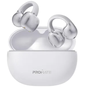 Promate (AirClip) Bluetooth Wireless Earbuds Ear Clip On - White