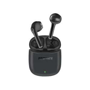 Promate (Lima) Bluetooth Wireless Earbuds - Noise Reduction - Black