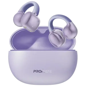 Promate (AirClip) Bluetooth Wireless Earbuds Ear Clip On - Purple