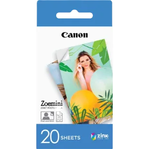 Canon (3214C002) ZP-2030-20 Zoemini Zink Photo Paper (Pack of 20 Sheets)