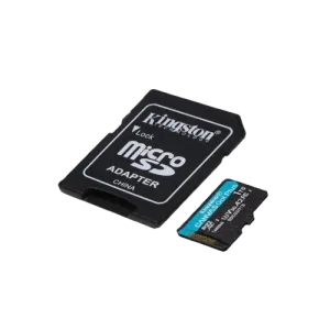 Kingston (SDCG3/1TB) 1Tb MicroSDXC Canvas Go Plus with Adapter - Blue Strip on Black 