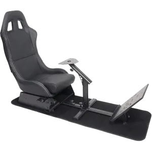 Racing Simulator Seat (Playseat Clone) Foldable - Steering Wheel, Pedal & Shifter mount, Black