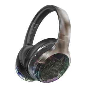 Promate (TransTune) Bluetooth Wireless Headphones - Active Noise Cancellation - RGB - Gun Metal 