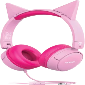 Promate (Jewel) Wired Over Ear Kids Headphones - Pink