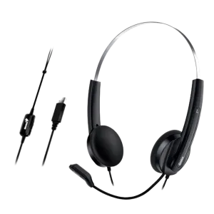 Genius (HS-220U) Wired USB Stereo Headset For Windows & MacOS - Black