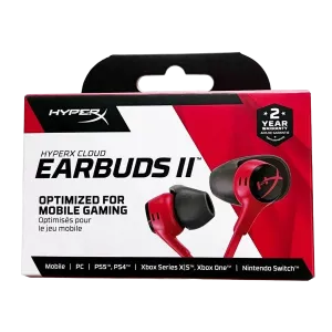HP (CEB007) HyperX Cloud Earbuds II, Designed for Nintendo Switch / PS5 / Xbox - Red 