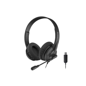 A4Tech (HU-10) Stereo USB Headset with Integrated Sound Card - Black