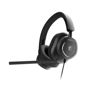 MSI (M300) Maestro 300 40mm Wired Headset, Detachable Mic, USB-C & USB - Black