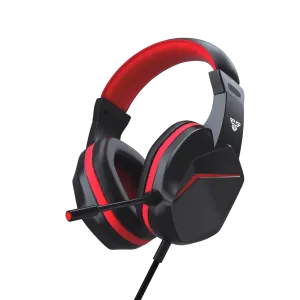 Fantech (HQ54) Mars II True Gaming Headset - 3.5mm Jack - Full-Size Over Ear - Black/Red