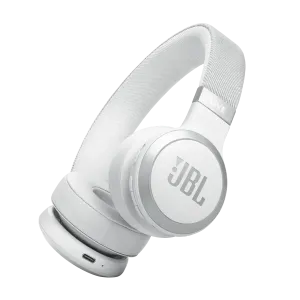 JBL Live670nc Wireless On-Ear 40mm HeadPhones, ANC, Bluetooth, 1Y - White