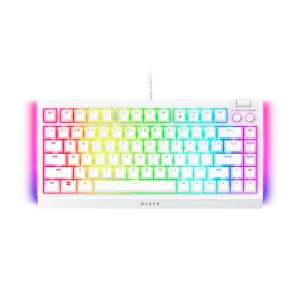 Razer (RZ03-05001700-R3M1) Blackwidow V4 75 HS Wired Mechanical Gaming Keyboard, RGB - White