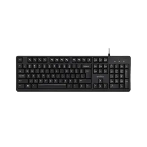 Prolink (GK-1006M) Multimedia Wired Keyboard, Adjustable Height, US/AR Layout, USB - Black