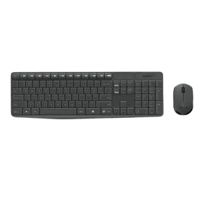 Logitech (920-007927) MK235 Wireless Keyboard and Mouse Combo, UK/AR Layout - Black 