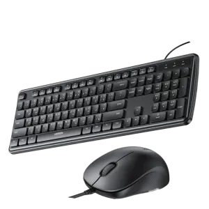 UGreen (65777) MK331 Wired Silent Keyboard & Mouse Combo, US/AR Layout - Black 