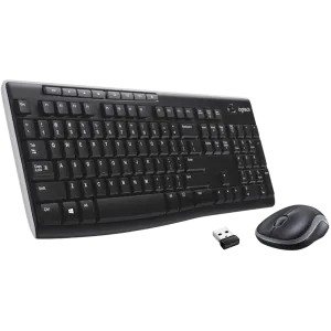 Logitech (920-004519) MK270 Wireless Multimedia Keyboard & Mouse Combo, US/AR Layout - Black 