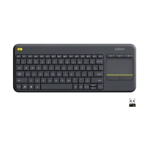 Logitech (920-007129) K400 Plus Media Wireless TouchPad Keyboard - Fr layout - Grey