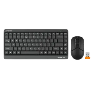 A4Tech (FG1112) FStyler Compact Keyboard and Mouse Wireless Combo - US / Arabic Layout, Black