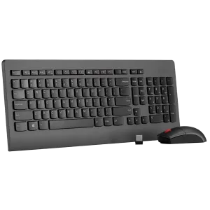 Lenovo (KBRF3971) UltraSlim Plus Wireless Combo Keyboard and Mouse, US/AR Layout, USB - Black 