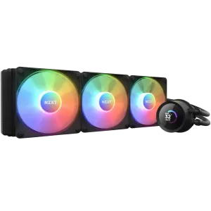 NZXT (RL-KR360-B1) Kraken 360 RGB 360mm Liquid Cooler for all AMD&Intel Sockets- LCD Display - Black