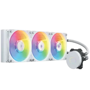 Cooler Master (MLW-D36M-A18PZ-RW) MasterLiquid ML360L ARGB Liquid Cooling - Aura Sync RGB - White
