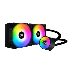 Xigmatek (EN47697) Liquid Cooler Killer X240, 2x 120mm Rainbow Fans, Metal Backplate, ARGB - Black 
