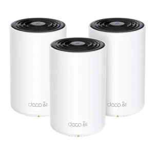 TP-Link Deco XE75 Pro(3 Pack) AEX5400 Tri-Band  Whole Home Mesh Wi-Fi 6E System - White