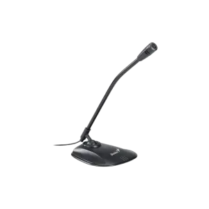 Genius (Mic-01A) Multimedia Microphone - Omni-Directional - 3.5mm Jack Interface - Black