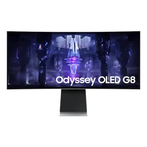 Samsung(S34BG850SM)34" Odyssey G85SB Curved Gaming Monitor QHD -OLED- 175Hz-0.1ms-Skrs-3Yrs-Silver