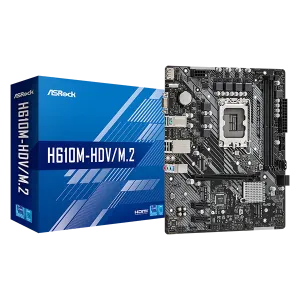 ASRock (90-MXBH60-A0UAYZ) H610M-HDV/M.2 MotherBoard - DDR4 - 4x SATA3 - Micro ATX Form Factor