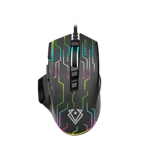 Vertux Kryptonite Superior Wired Gaming Mouse - 10000DPI - Black