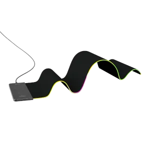 Vertux Raftpad-QI LED Lighting Gaming Mousepad - 15W Wireless Charger - Black
