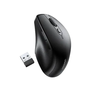 UGreen (MU101) Bluetooth and Wireless NanoUSB Mouse - Ergonomic Design - 4000DP - Black