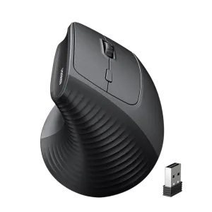 UGreen (65042) Wireless Vertical Silent Mouse - Adjustable DPI - Black