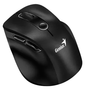 Genius(Ergo 9000S)Pro Wireless Bluetooth Mini Ergo Silent Mouse - 2400DPI - 2.4GHz - Silver