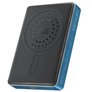Promate (Blade-10.Blue) PowerBank UltraSlim Crafted MagSafe Compatible Wireless Charging- Blue