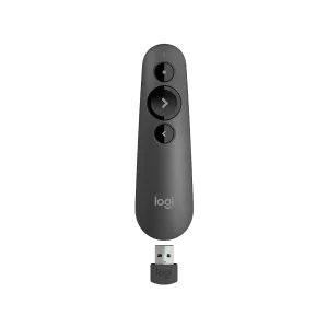 Logitech (910-005843) R500S Laser Pointer - 2.4G Wireless Presenter - 20m Range USB - Graphite