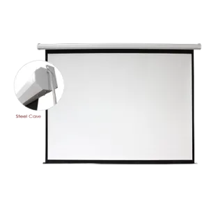 Invo (IWPS112C) Wall Projection Auto Locking Manual Screen - 200x200cm - White