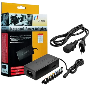 CEM (SHH-96W) Universal Notebook Power Adapter, 12V to 24V, 8x Plugs - Black 