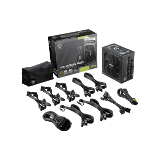 MSI (MAG A1000GL) PCIe5 Power supply 1000W - 80 Plus Gold - Black