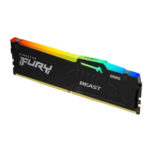 Kingston (KF560C36BBE2A-32) FURY Beast 32Gb DDR5 6000Mhz Gaming Desktop UDIMM RAM - RGB - Black 